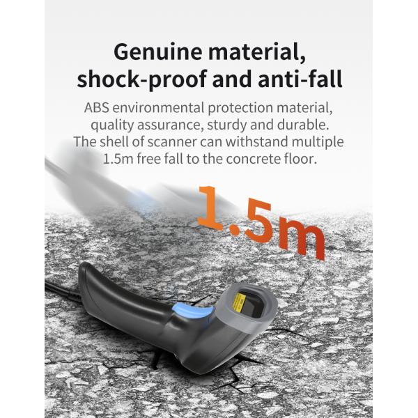 Wired USB Barcode Scanner POS Store Barcode Reader 1D 2D Handheld Bar Code Scan Gun for Warehouse Inventory Scanning