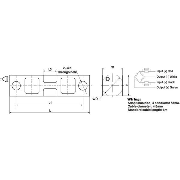 Weighbridge Load Cell 1 Ton Alloy Steel Construction Nickel Plated Material