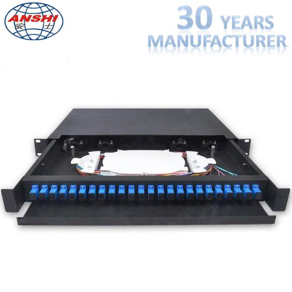 19Inch 1U Fiber Optic Patch Panel for ODF Optical Distribution Frames