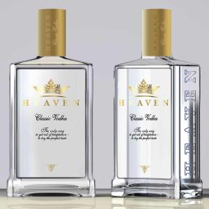 Buy cheap Hot Stamping Heaven 500ml Vodka Bottle 700ml Embossed Logo product