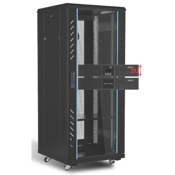 3kva Rack Mount Online UPS Long Backup Type 96VDC For 19 Inch Rack Cabinet LCD UPS