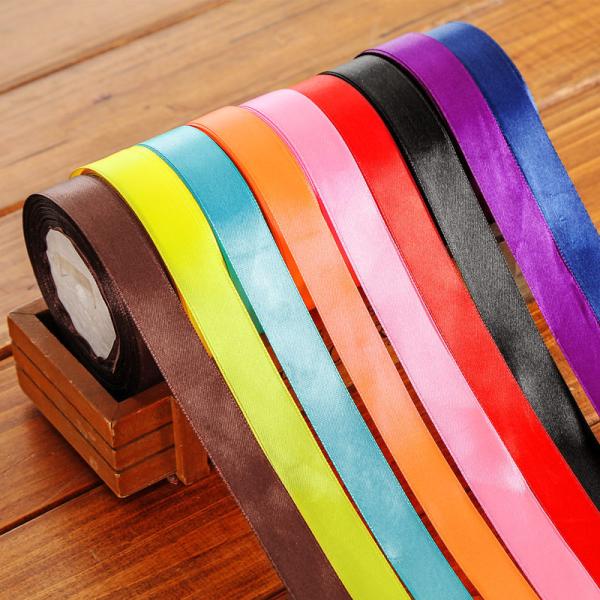 China Wholesale Gold Ribbon Polyester Satin Ribbon Printer Single Sided For Gifts
