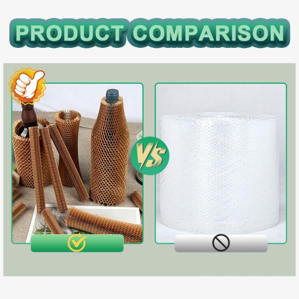 Honeycomb Kraft Paper Sleeve Cover Recyclable Material For Fragile Items Packaging