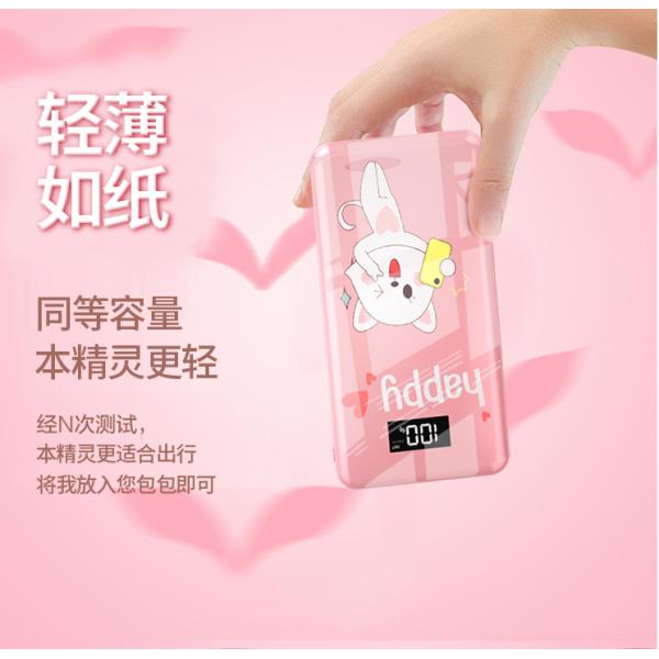 Smart Cute Fantacy Temper Glass Wireless Charging Power Bank With LED Display