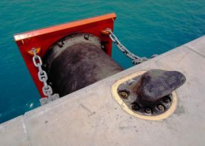 China Cast Iron Marine Mooring Bollard Tee Head Dock Bollard With Anchors on sale