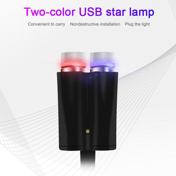 Two Color Car USB Ambient Lights Sky Night Roof Atmosphere Lamp