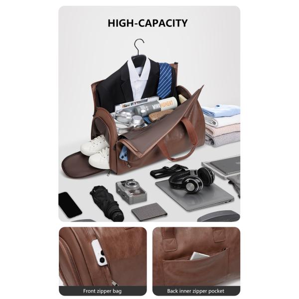 OEM Rolling Garment Male Travel Duffle Bag With Trolley Sleeve Multipurpose