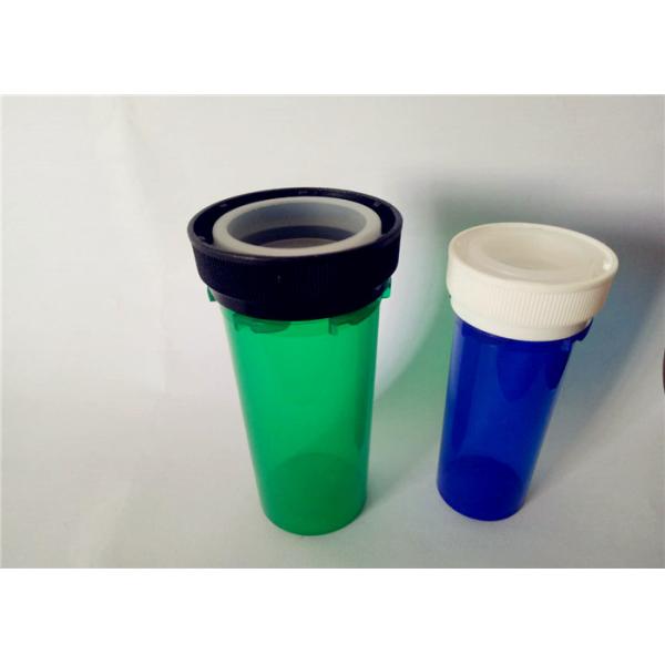 8 Sizes Amber Child Resistant Vials , Translucent Color Child Proof Pill Container