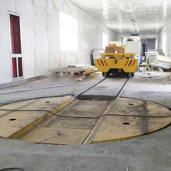 Crossing rail ransfer car on turnplate for aotumobile production line