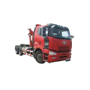 China FAW Truck Mounted Crane Left Hand 6X6 6.3T Max lifting Capacity Knuckle Boom Crane on sale