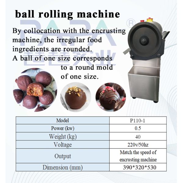 Fully Automatic 304 Stainless Steel PLC Protein Ball Rolling Machine Chocolate