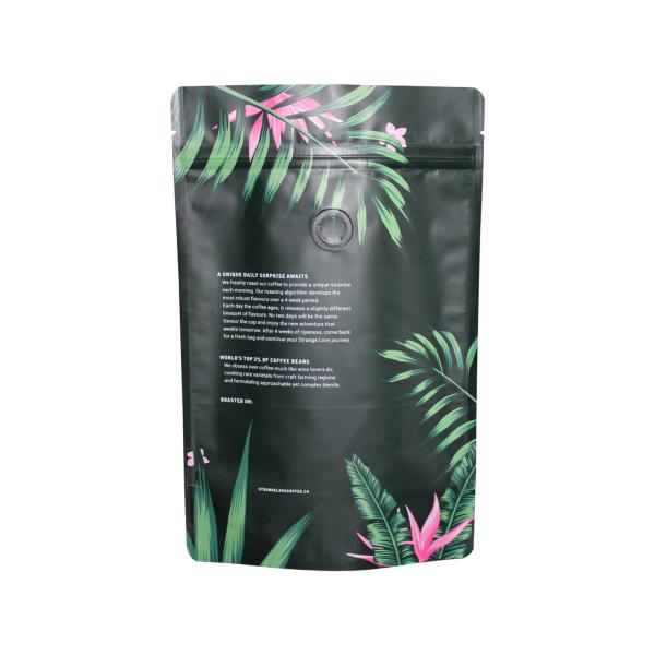 Smell Proof Coffee Standing Pouch Packaging Flat Bottom Stand Up Pouch Valve Aluminum Foil