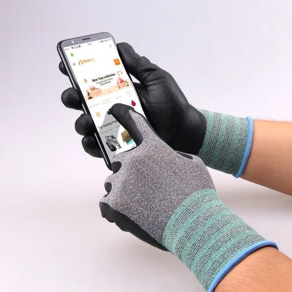 Nylon polyurethane foam nitrile coating industry work safety protective gloves