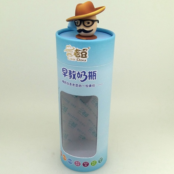 83mm Diameter Paper Cans Packaging With Clear PVC Window For Feeding Bottle / Custom Printed Paper Tubes