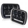Buy cheap High Low Beam Square Car 5x7 Led Headlights H4 IP68 Square Shape Black Color from wholesalers