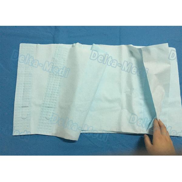 Patient Disposable Paper Bibs With Pocket , 2 Ply / 3 Ply Custom Printed Disposable Bibs