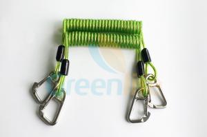 Buy cheap Custom  Plastic Coil Lanyard Green Rubber Costed For Fishing Gears / Cell Phone product
