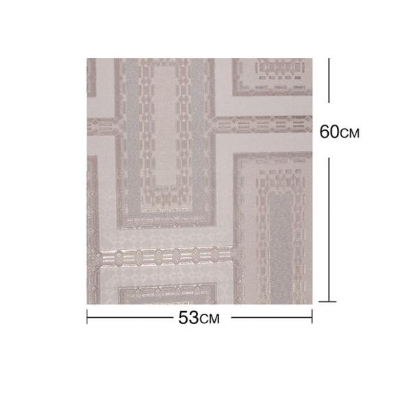 Moisture Proof Embossed Vinyl Wallpaper Pink Plaid Pattern for Bedroom