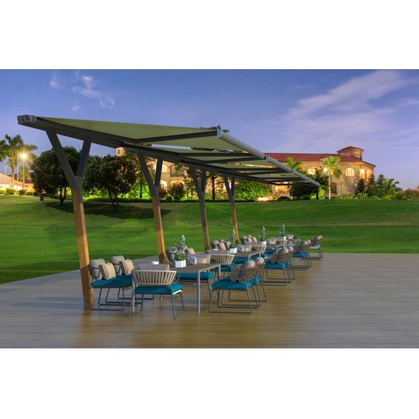 Aluminum Frame Electric Retractable Awning Retractable Sun Shade For Patio Deck