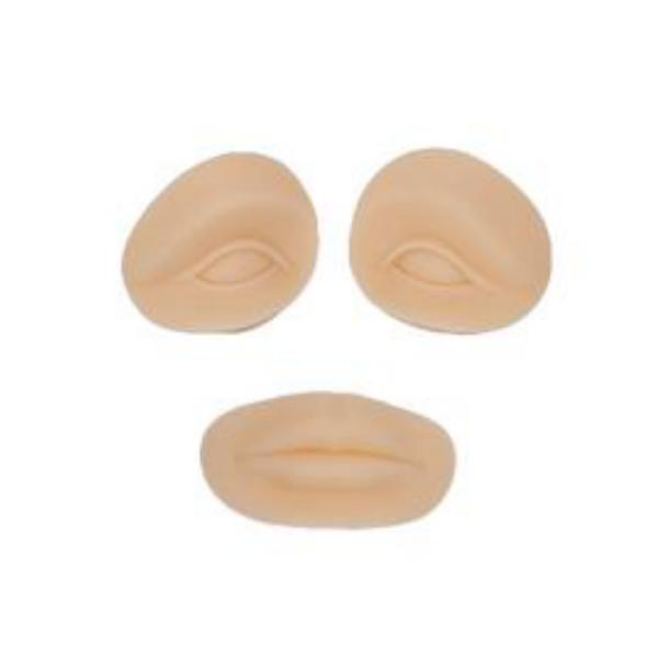 Silicone Material Semi PMU Practice Model Head With Removable Eyes And Lips
