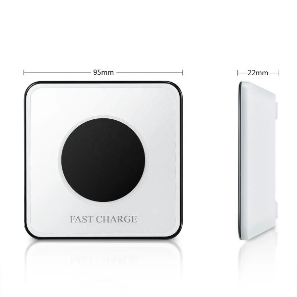 Fast Wireless Charger With LED Light For Samsung iPhone 5V/2A Input Night Light Mobile Phone Charger