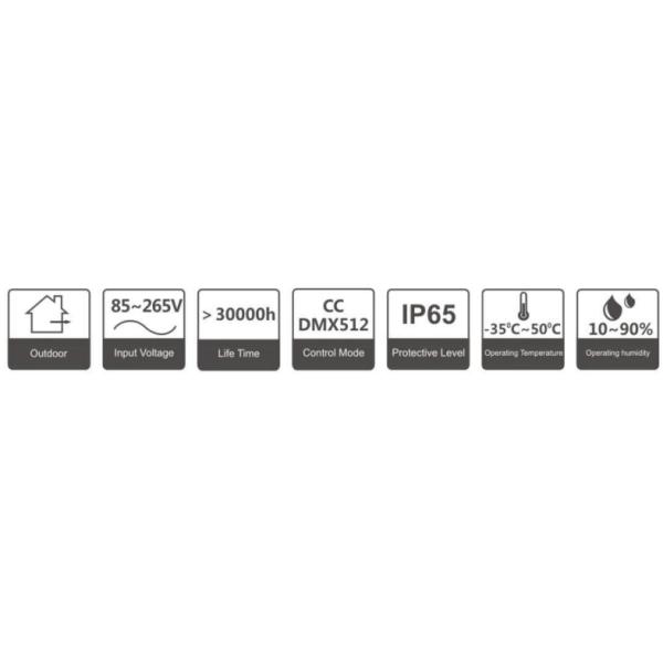 Narrow Beam LED Flood Lights Single RGB RGBW IP65 For Architectural