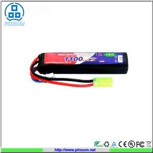Buy cheap Rechargeable RC Airsoft LiPo Battery Packs 15C 7.4V 1100mAh Long Bar Battery Packs for Air product