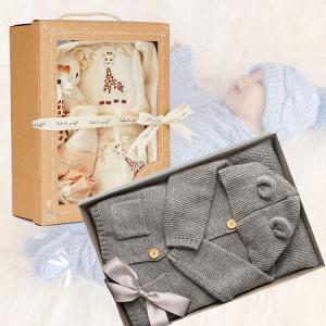 Buy cheap clear Window Custom Luxury Gift Boxes for Baby Blanket Bibs Kids product