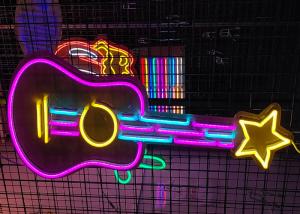 China 200cm 12VDC Guitar Led Neon Sign For Tavern Background Wall on sale