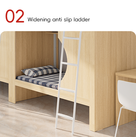 Support customization School Worker Hospital Home Dormitory Metal Stable Student Wooden Storage Loft Bunk Bed