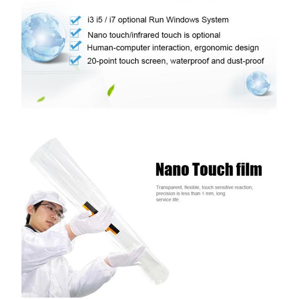 Compatible Multi Touch Screen Table stand 4GB RAM Aluminum frame For Restaurant