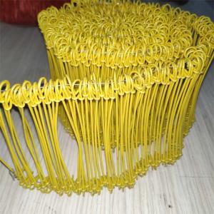 Buy cheap 100mm Steel Wire Sack Ties PVC Coated Bag Rebar Tie Wire Loops product