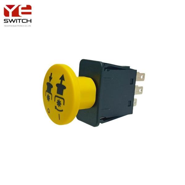 Sealed Yellow Push Pull Button Switches Lawn Mower Seat Safety Switch