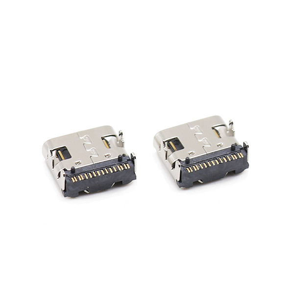 Four Feet Dip 16 Pin USB 3.1 Type C Connectors Female Port SMT 10000 Cycles