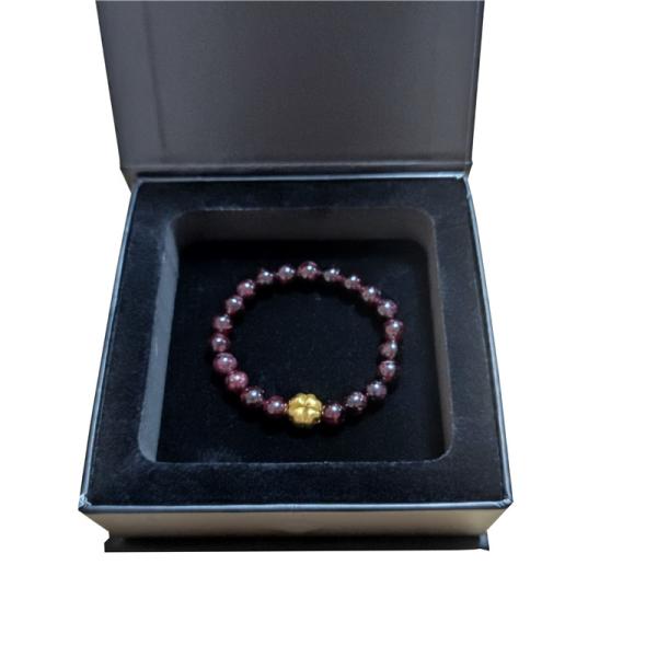 Recycled Materials Magnetic Gift Box with Black Matte Silver Stamp Logo and EVA Insert