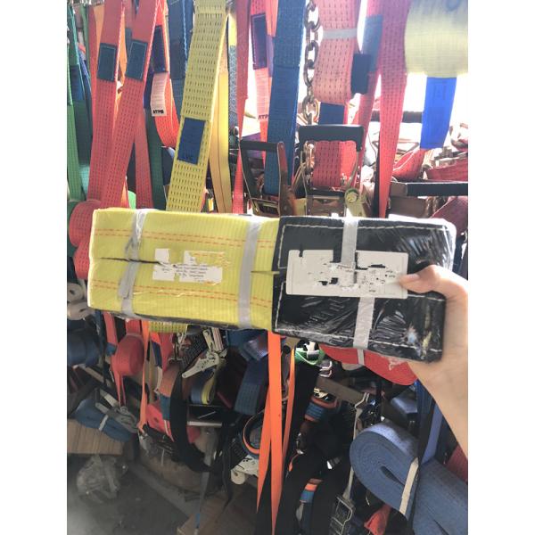 4 Inch Winch Strap With Flat Hook Heavy Duty Ratchet Strap WLL 5400lbs Flatbed Cargo Control Products