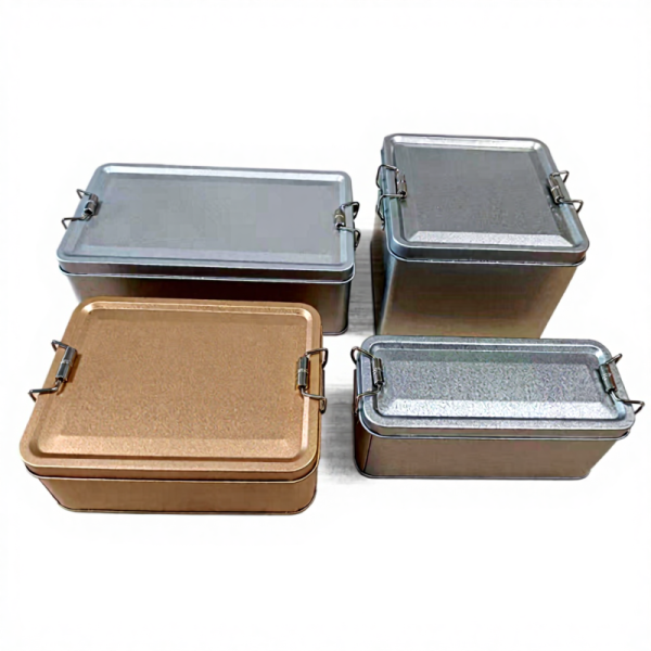 Tea Candy Tinplate Metal Can Square Rectangular for Mint Gift Packing Canned Food Candle
