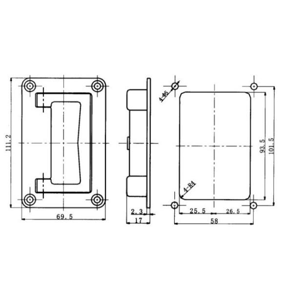Furniture concealed cabinet pulls,recessed flush handles,concealed flush pull handle