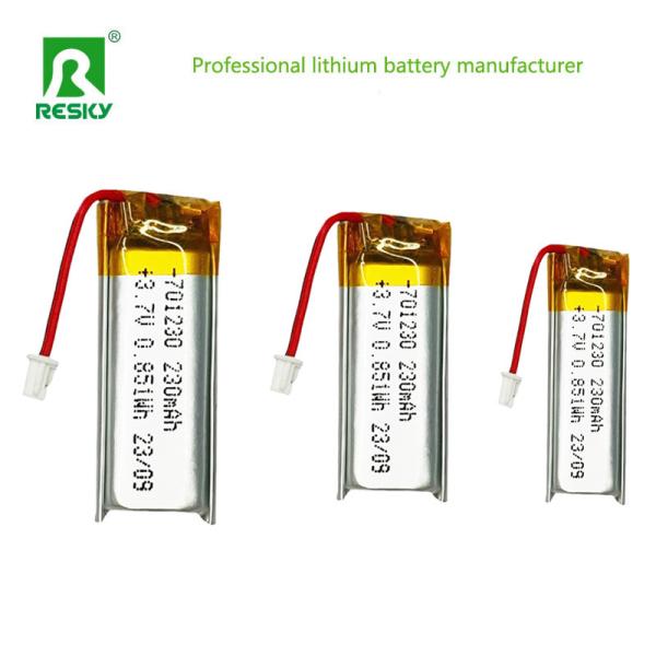 Portable 701230 3.7v 230mAh Rechargeable Lithium Polymer Battery for Small Electronic Devices