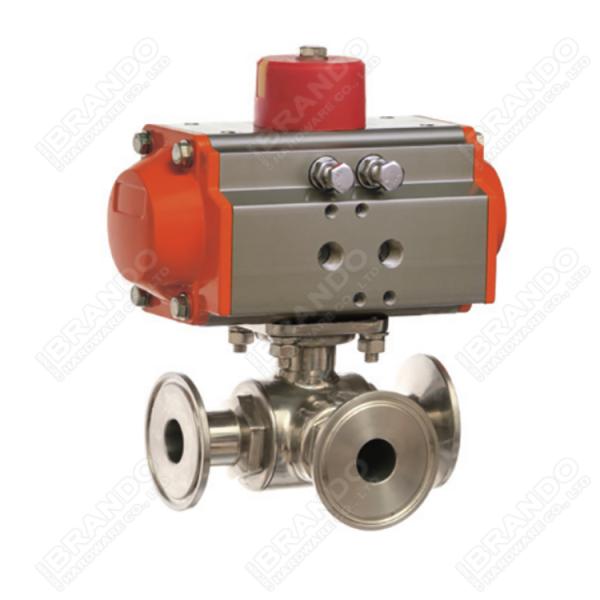 3 Way Pneumatic Ball Valve With Actuator Solenoid Valve Limit Switch