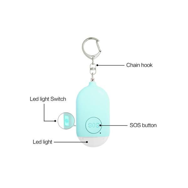 Personal Keychain Alarm Defense Women Anti Attack Rape 130db Led Light Weapon