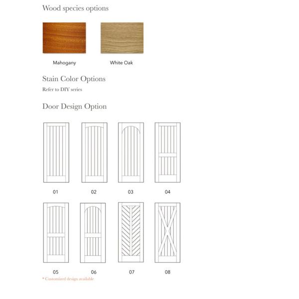 Exterior Solid Wood Doors Customized Size Single Door Slab Contemporary Modern Style