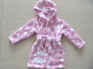 China baby girls dressing gowns,coral fleece bathrobes,clothing factory on sale