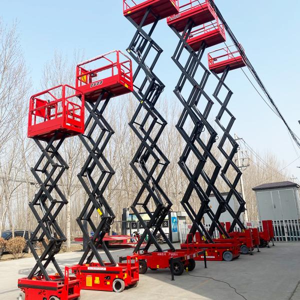 Lifting Height 7m Mobile Scissor Lift Hydraulic Mobile Man Lift