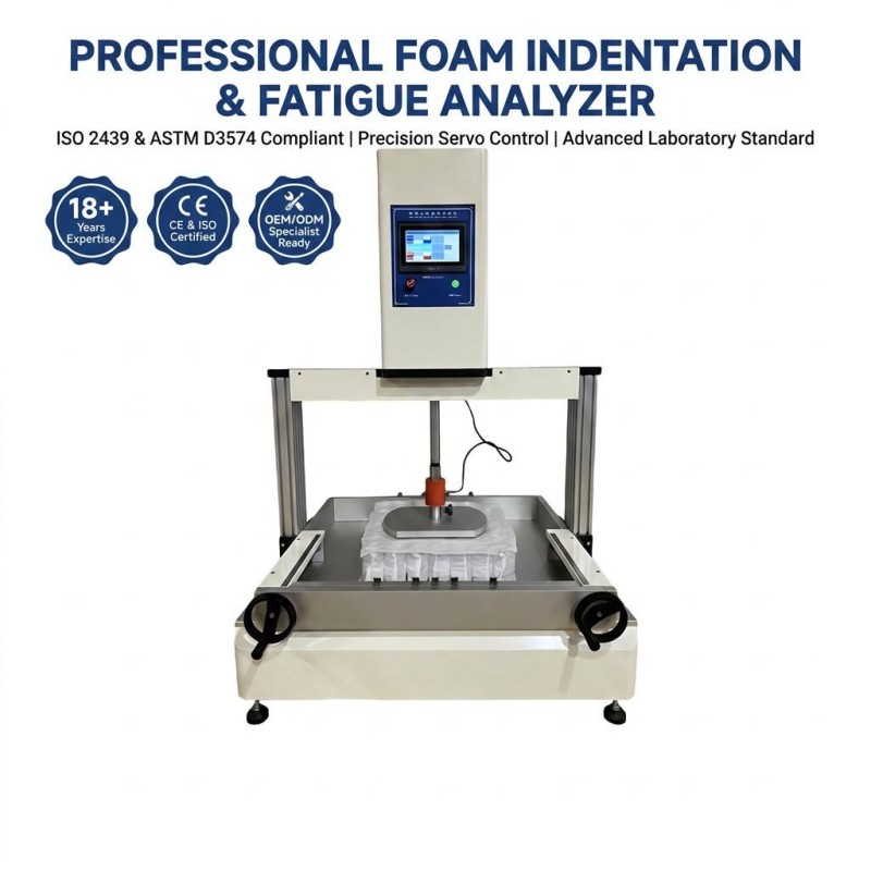 Automatic Polyurethane Foam Indentation Hardness and Fatigue Tester for Mattress Sofa Cushion Lab Test