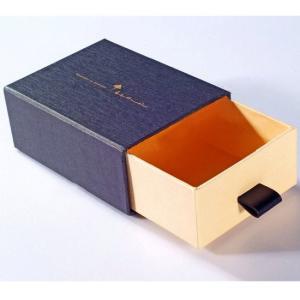 Buy cheap Ribbon Rigid Cardboard Box Drawer Hot Stamping For Jewelry product