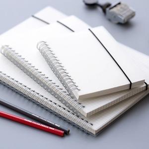 China OEM Recycled Paper Spiral Bound Book Printing Removable White PP Spiral Notebook on sale