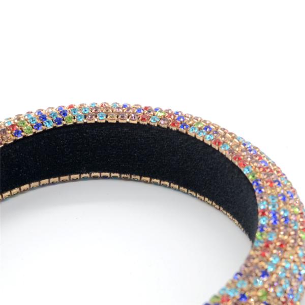 Luxury Rhinestone Silk Makeup Headband 100g Weight 3cm Width