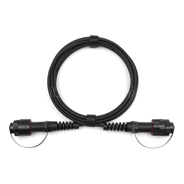 Black Outdoor Waterproof Connector IP LC UPC to IP LC UPC Duplex 50/125 OM3