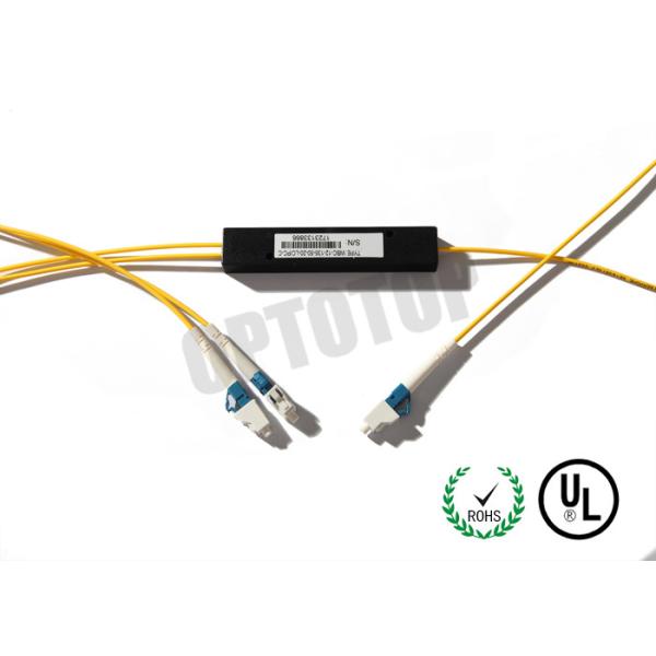 1 X 2 Yellow Wideband Splitter No Connector For CATV Optical Networks